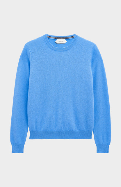 Women's Classic Crew Neck Cashmere Jumper In Blue