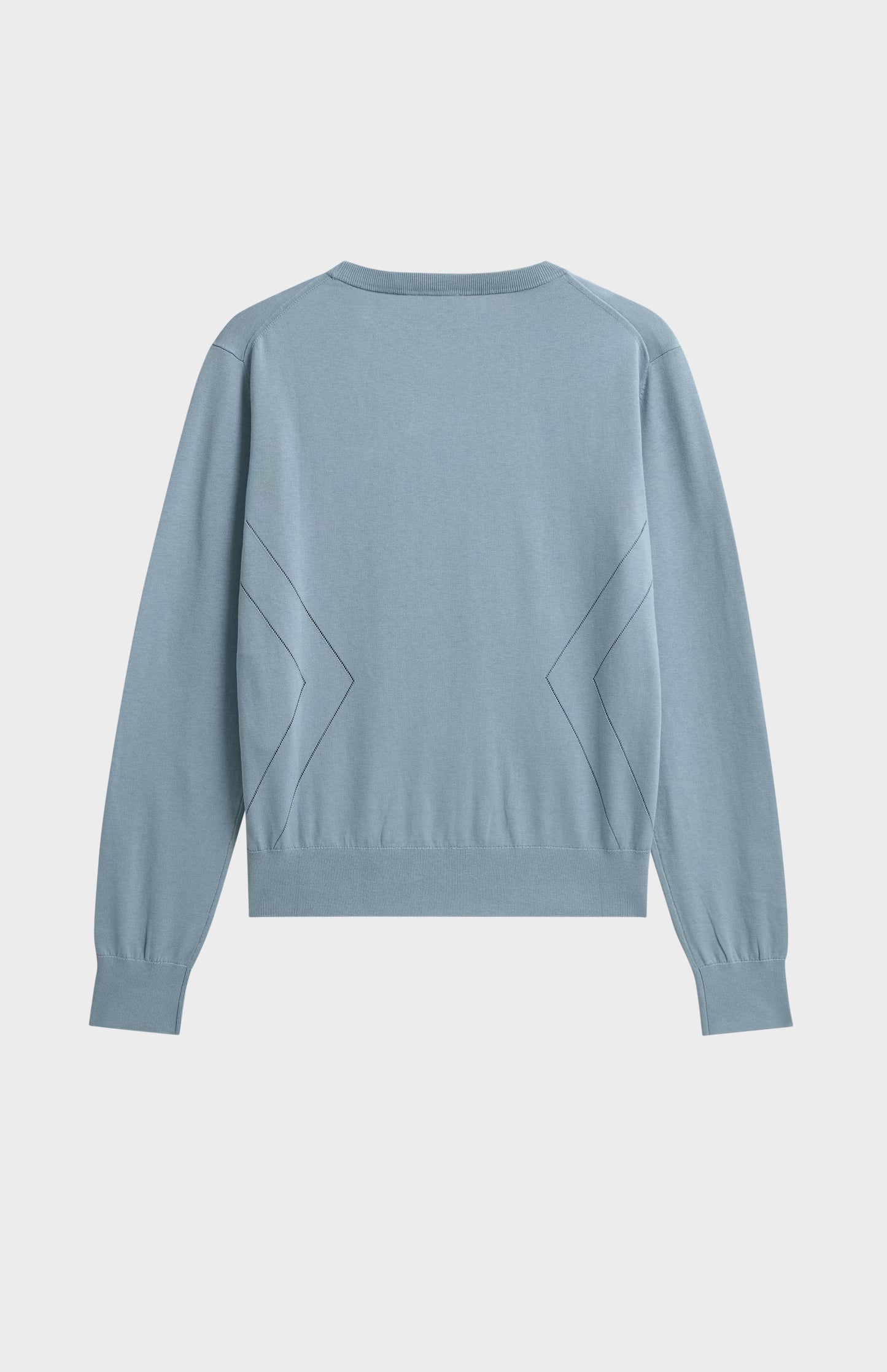 Women's Superfine Silk Blend Pointelle Crew Neck Jumper In Light Blue