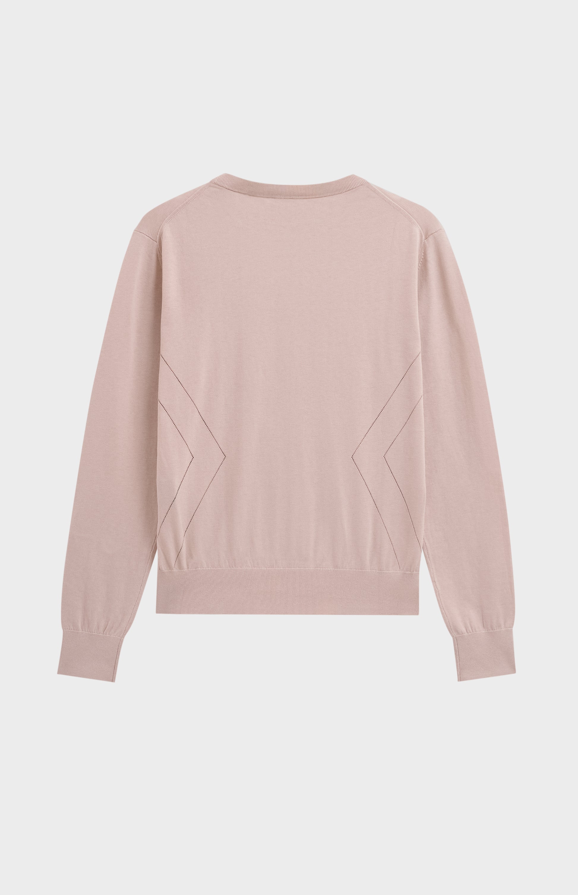 Women's Superfine Silk Blend Pointelle Crew Neck Jumper In Light Pink