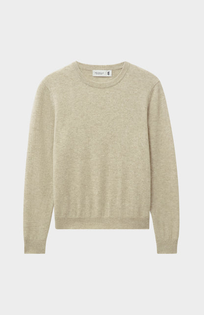 Pringle Women's Classic Round Neck Cashmere Jumper In Oatmeal