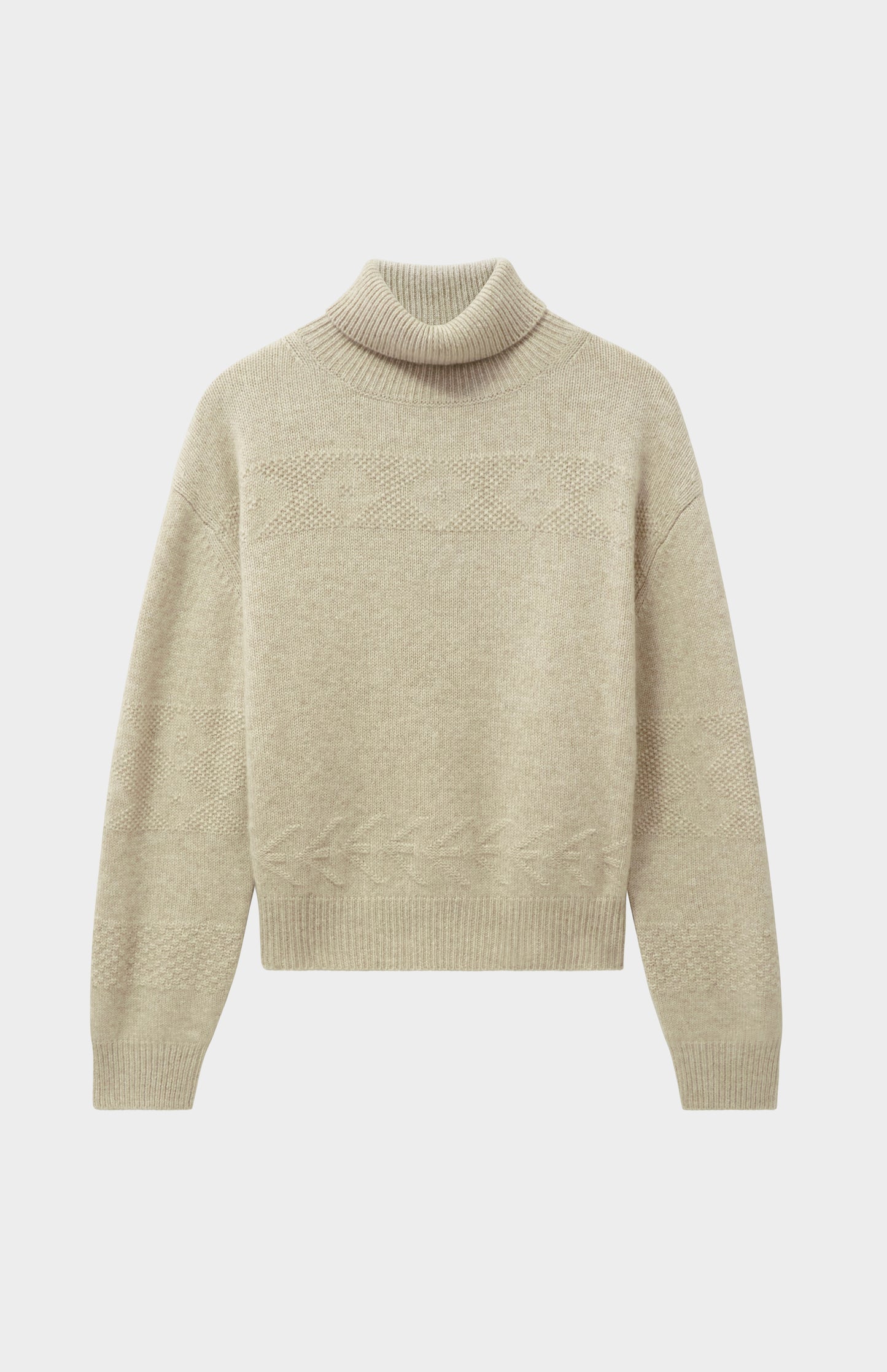 Pringle of Scotland Women's Roll Neck Cashmere Jumper In Oatmeal