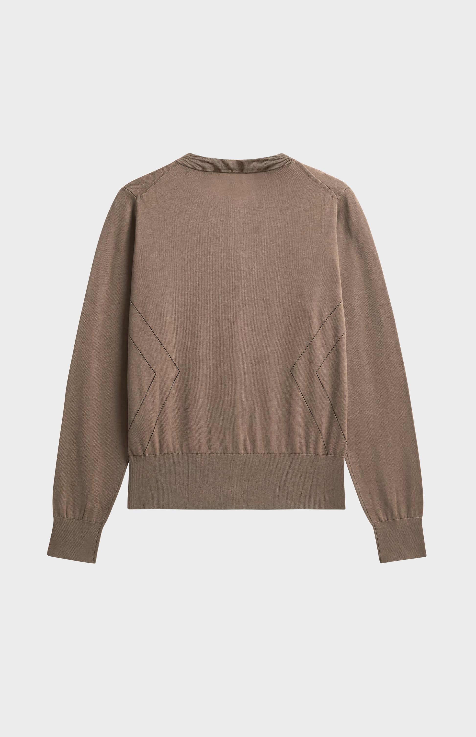 Women's Superfine Silk Blend Pointelle Cardigan In Mushroom