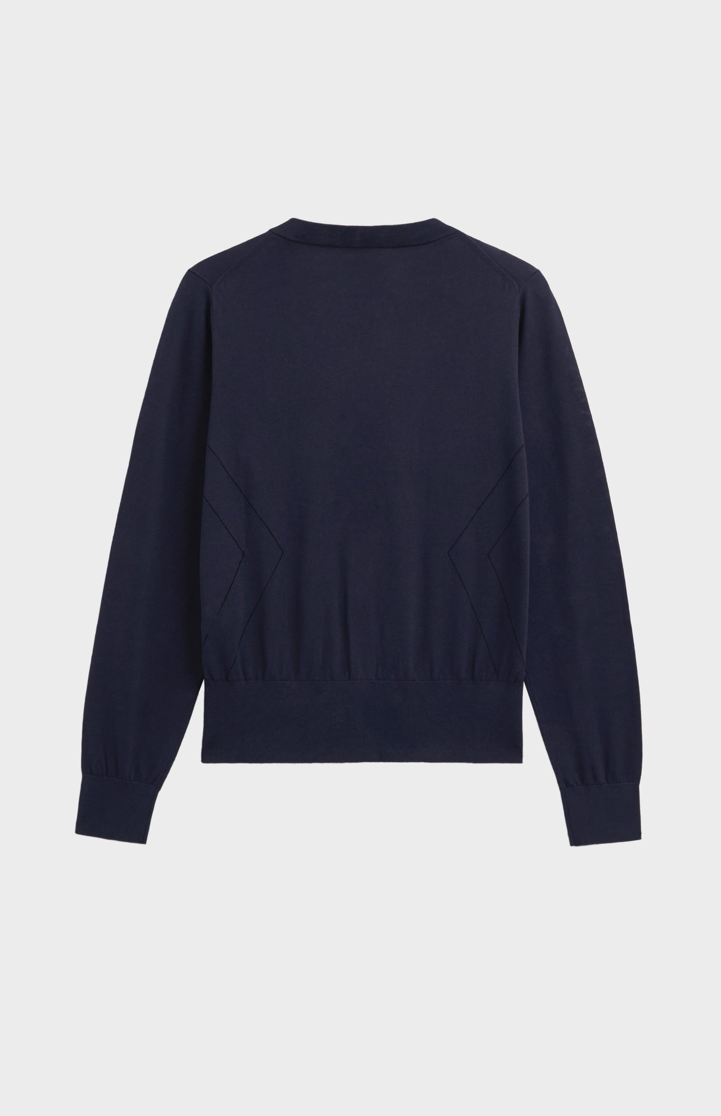 Women's Superfine Silk Blend Pointelle Cardigan In Navy Blue