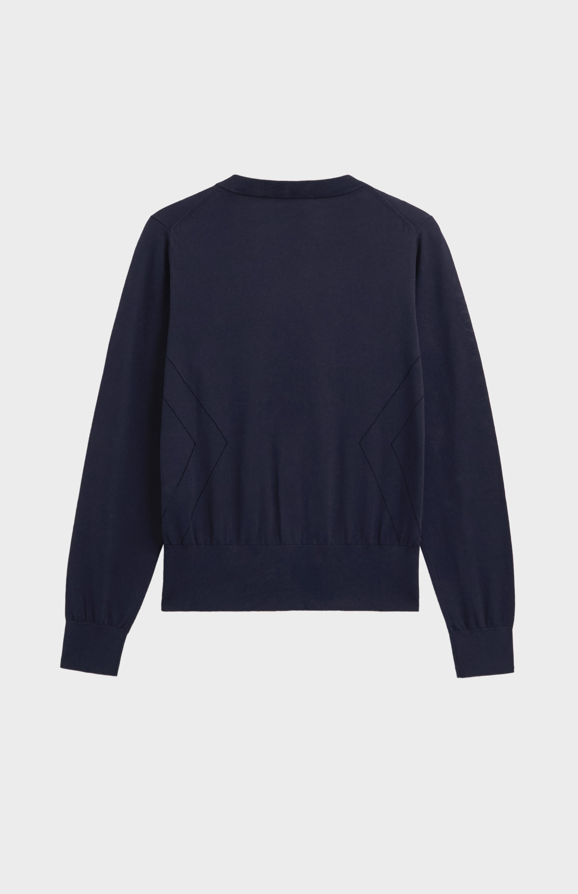 Women's Superfine Silk Blend Pointelle Cardigan In Navy Blue
