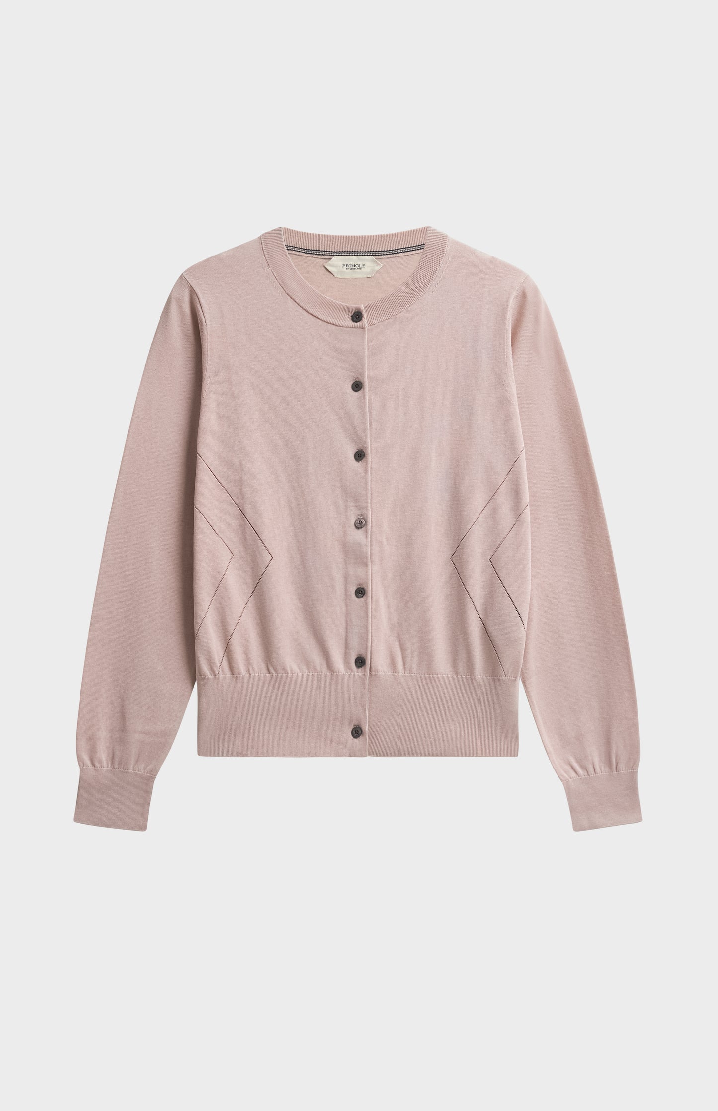 Women's Superfine Silk Blend Pointelle Cardigan In Light Pink