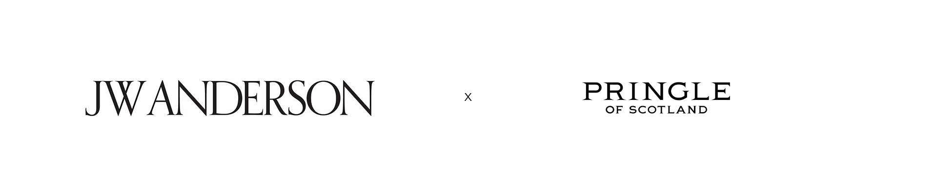 JW Anderson x Pringle of Scotland banner on a white background