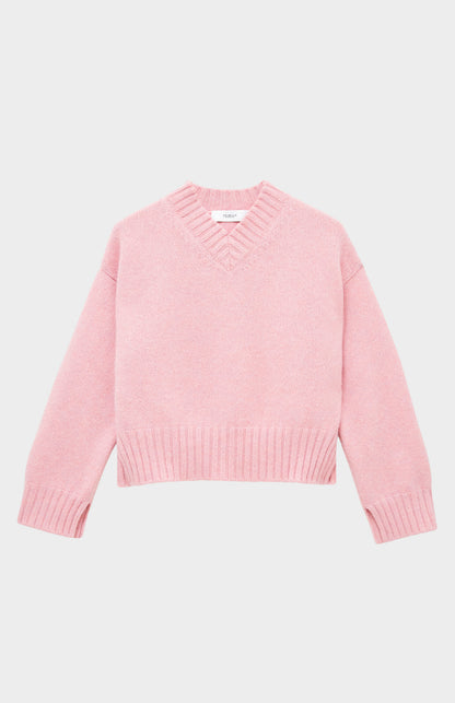 Pringle of Scotland Women's V Neck Cosy Cashmere Jumper In Dusty Pink