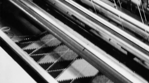 Image Showcasing Pringle of Scotland Argyle On knitting Machine