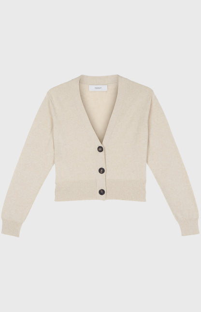 Women's Cropped Cashmere Cardigan In Honey