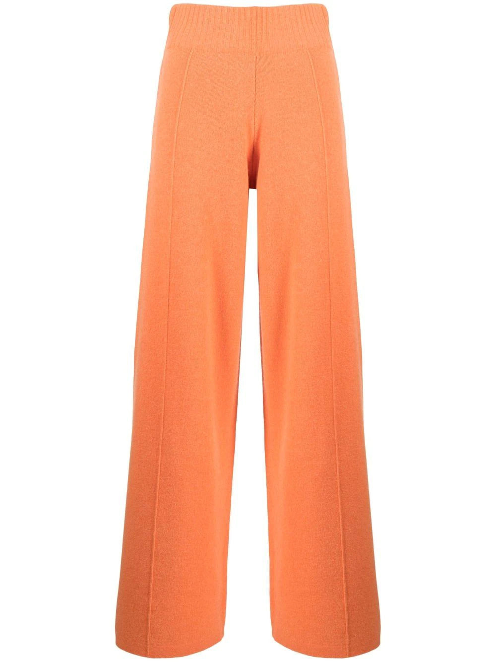 Women's Cashmere Blend Trousers In Burnt Orange